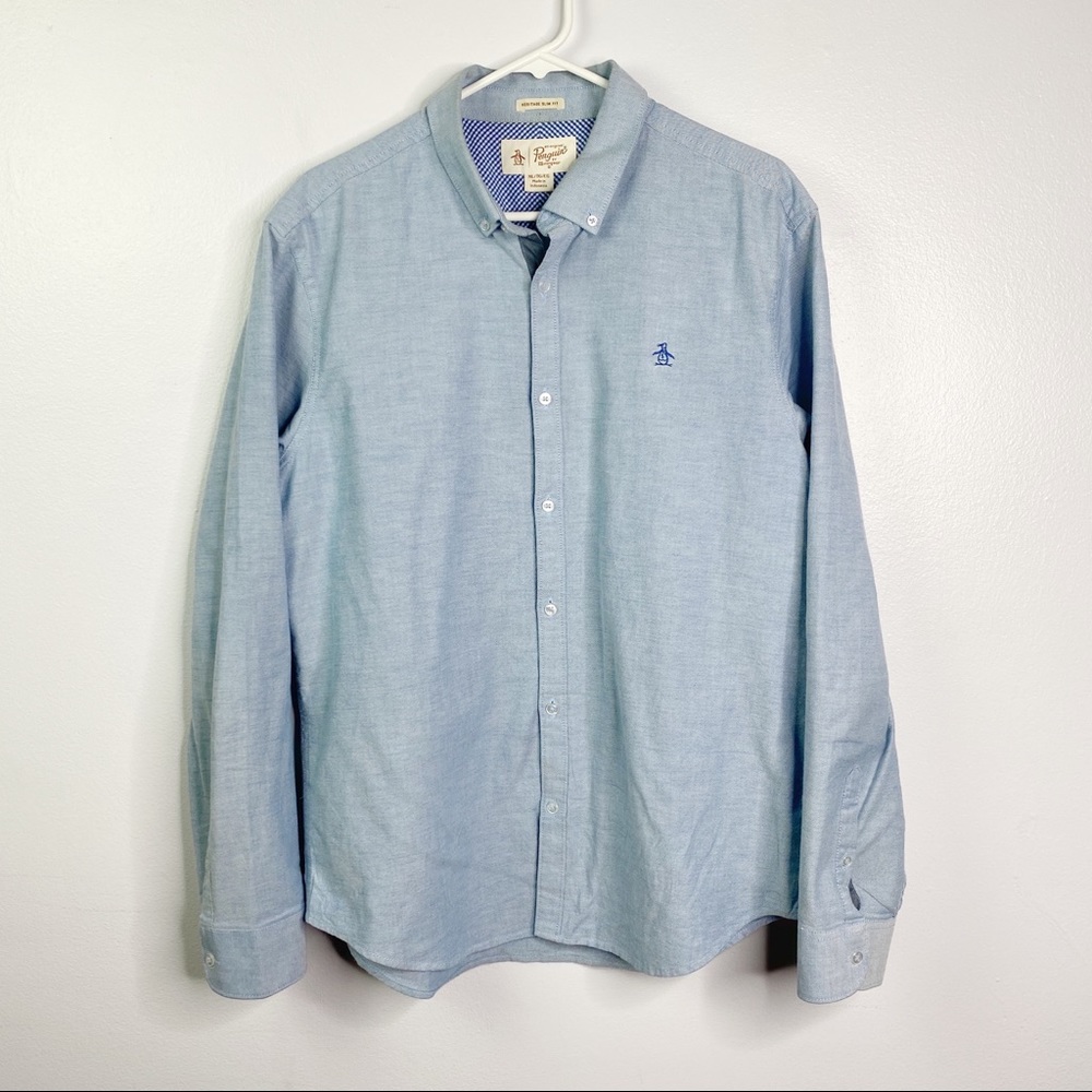 Men’s penguin button down shirt